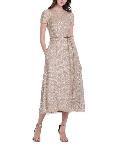 Emily Shalant Translucent Encrusted Sequin Dress In Multi