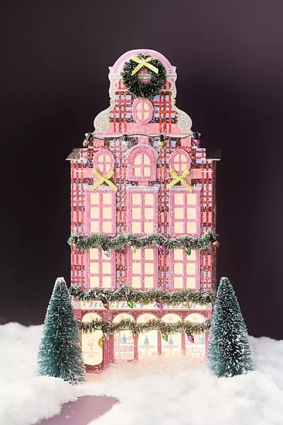 Emily Taylor X Anthropologie Light-up Holiday House In Pink