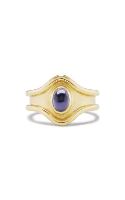 Emily Weld Collins 18k Yellow Gold Shelter Island Ring In Iolite In Gold