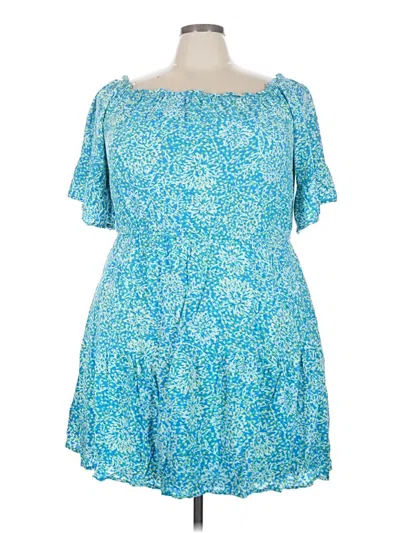 Pre-owned Emily Wonder Casual Dress In Blue