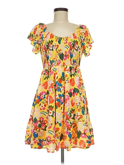 Pre-owned Emily Wonder Casual Dress In Yellow