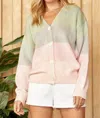 Emily Wonder Colorblock Fuzzy Yarn Sweater In Multi Color
