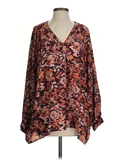 Emily Wonder Long Sleeve Blouse In Brown