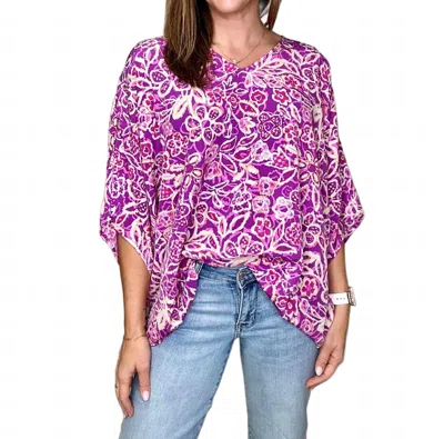 Emily Wonder Paradise Top In Violet In Pink