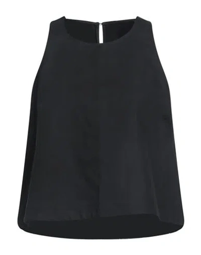 Emin & Paul Woman Top Black Size M Ramie, Cotton