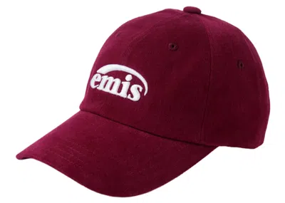 Pre-owned Emis Men's  New Logo Cap In Burgundy