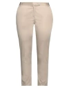 Emisphere Woman Pants Beige Size 10 Cotton, Elastane
