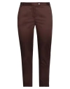 Emisphere Woman Pants Brown Size 14 Cotton, Elastane