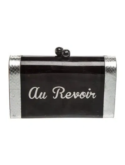 Pre-owned Emm Kuo Acrylic Clutch In Black