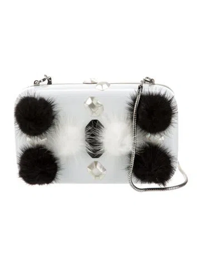 Pre-owned Emm Kuo Acrylic Minaudière In White