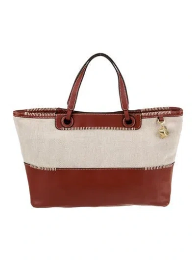 Pre-owned Emm Kuo Canvas Tote In Neutral