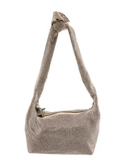 Pre-owned Emm Kuo Crystal Messenger Bag In Gold