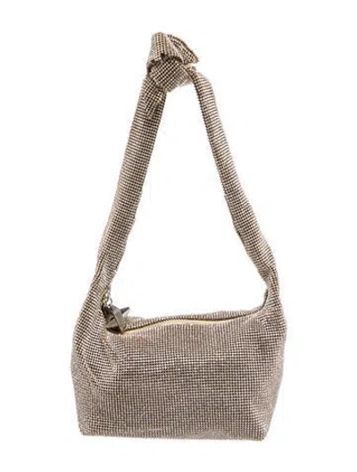 Pre-owned Emm Kuo Crystal Messenger Bag In Gold