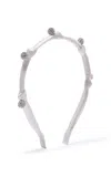 Emm Kuo Crystal Studded Headband In White