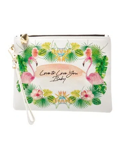 Pre-owned Emm Kuo Leather Clutch W/ Tags In White