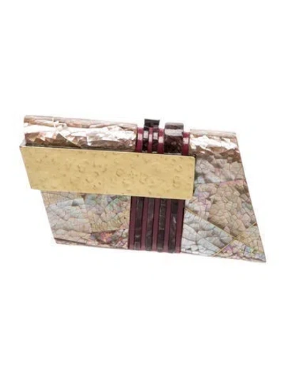 Pre-owned Emm Kuo Mother Of Pearl Minaudière In Neutral