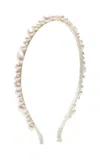 Emm Kuo Pearl-embellished Satin Headband In Neutral