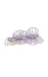 Emm Kuo Violet Crystal-beaded Hair Clip In Purple