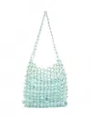Emm Kuo Women's Gigi Beaded Shoulder Bag In Seafoam And Mint In Multi