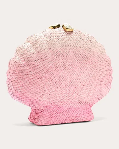 Emm Kuo Women's Le Sirenuse Woven Shell Clutch In Pink