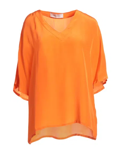 Emma & Gaia Red Blouses In Orange