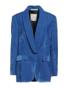 Emma & Gaia Woman Blazer Bright Blue Size 6 Viscose In Blue