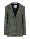Emma & Gaia Woman Blazer Green Size 8 Polyester, Cotton