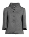 Emma & Gaia Woman Blazer Grey Size 10 Viscose In Grey