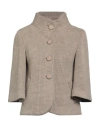 Emma & Gaia Woman Coat Beige Size 4 Wool, Acrylic