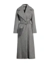 Emma & Gaia Woman Coat Grey Size 6 Acrylic, Polyester, Mohair Wool, Virgin Wool In Grey