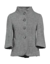 Emma & Gaia Woman Coat Grey Size 8 Wool, Acrylic