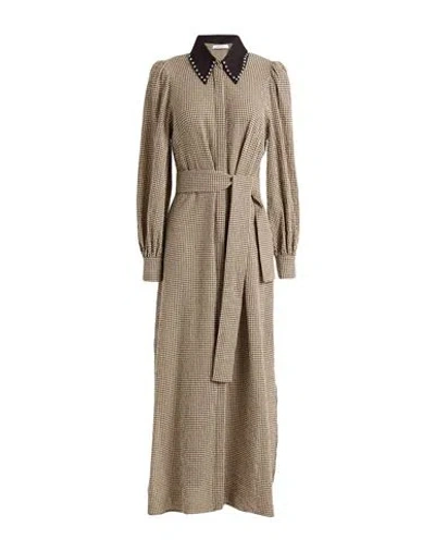 Emma & Gaia Woman Maxi Dress Sand Size 6 Cotton, Viscose, Polyester In Beige