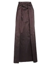 Emma & Gaia Woman Maxi Skirt Dark Brown Size 8 Silk