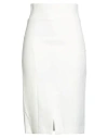 Emma & Gaia Woman Midi Skirt White Size 6 Polyester, Elastane