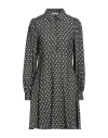 Emma & Gaia Woman Mini Dress Dark Green Size 6 Viscose, Wool