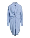 Emma & Gaia Woman Mini Dress Light Blue Size 4 Viscose, Polyamide