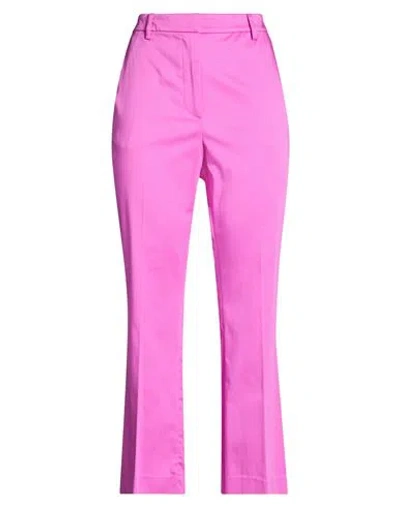 Emma & Gaia Woman Pants Fuchsia Size 8 Cotton, Elastane In Pink