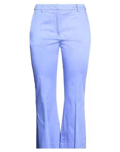 Emma & Gaia Woman Pants Light Blue Size 10 Cotton, Elastane