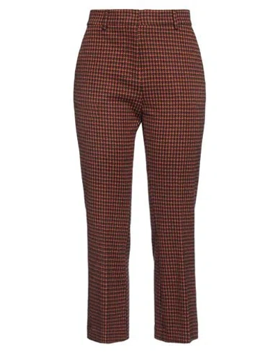 Emma & Gaia Woman Pants Orange Size 6 Polyester, Cotton, Polyamide, Elastane
