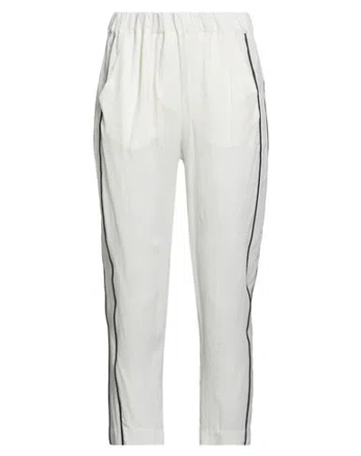 Emma & Gaia Woman Pants White Size 4 Cupro