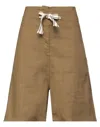 Emma & Gaia Woman Shorts & Bermuda Shorts Military Green Size 10 Linen, Cotton, Elastane In Green