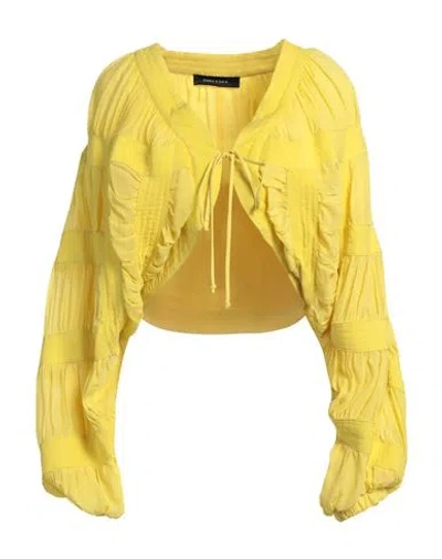 Emma & Gaia Woman Shrug Mustard Size 6 Viscose In Yellow
