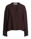 Emma & Gaia Woman Top Burgundy Size 6 Viscose, Wool In Red