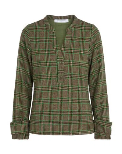 Emma & Gaia Woman Top Green Size 8 Polyester, Cotton