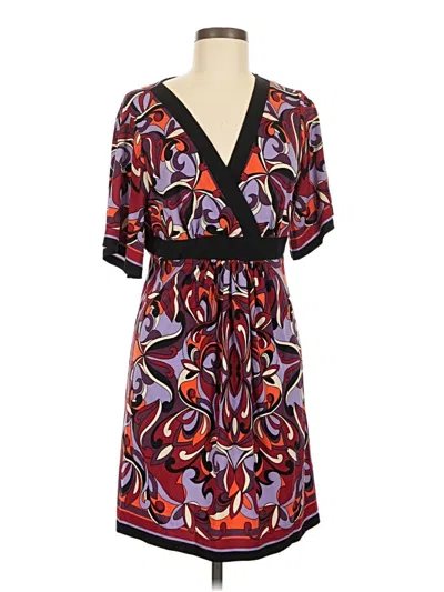 Pre-owned Emma & Michele Casual Dress In Burgundy