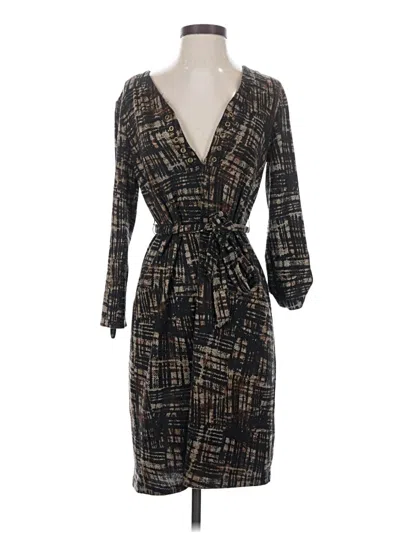 Pre-owned Emma & Michele Cocktail Dress In Brown