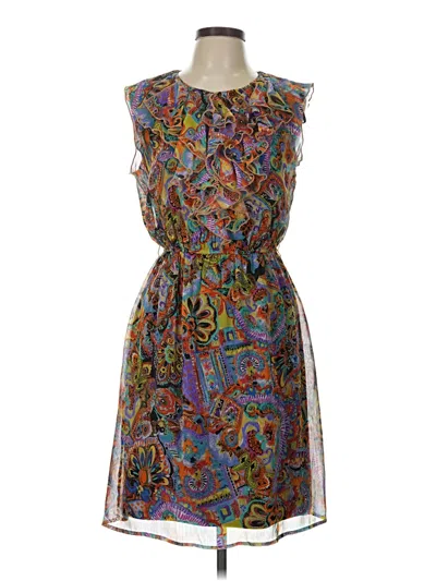 Pre-owned Emma & Michele Cocktail Dress In Brown