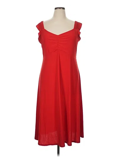 Pre-owned Emma & Michele Cocktail Dress In Red