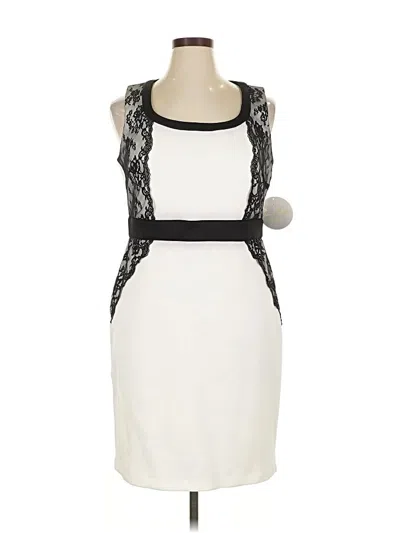 Pre-owned Emma & Michele Cocktail Dress In White