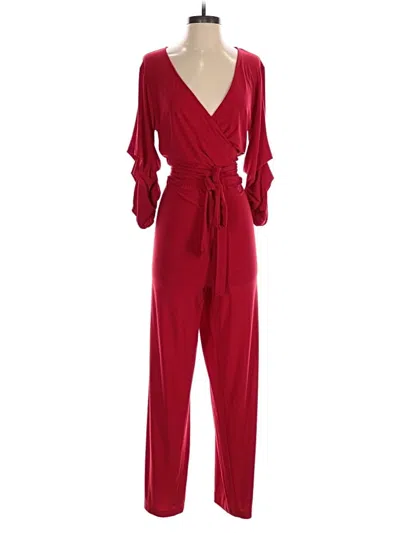Pre-owned Emma & Michele Jumpsuit In Burgundy